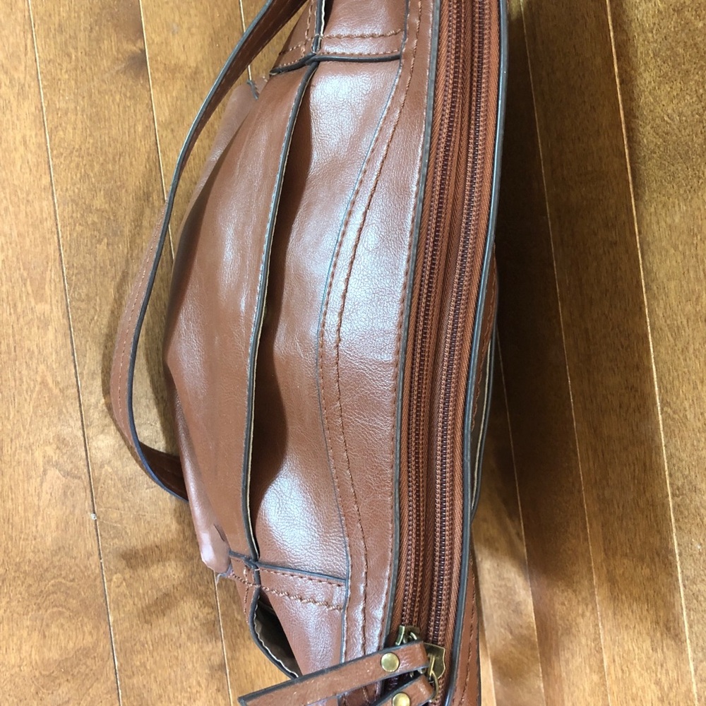 Rosetti Brown‎ Floral Detail Crossbody Purse (B) - Picture 5 of 8